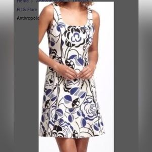 Anthropologie Vanessa Virginia fit and flare print dress